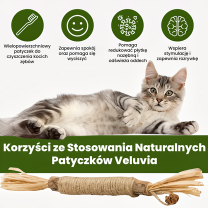 Patyczki Veluvia - Dla zdrowych zębów, świeżego oddechu i spokojnego kota