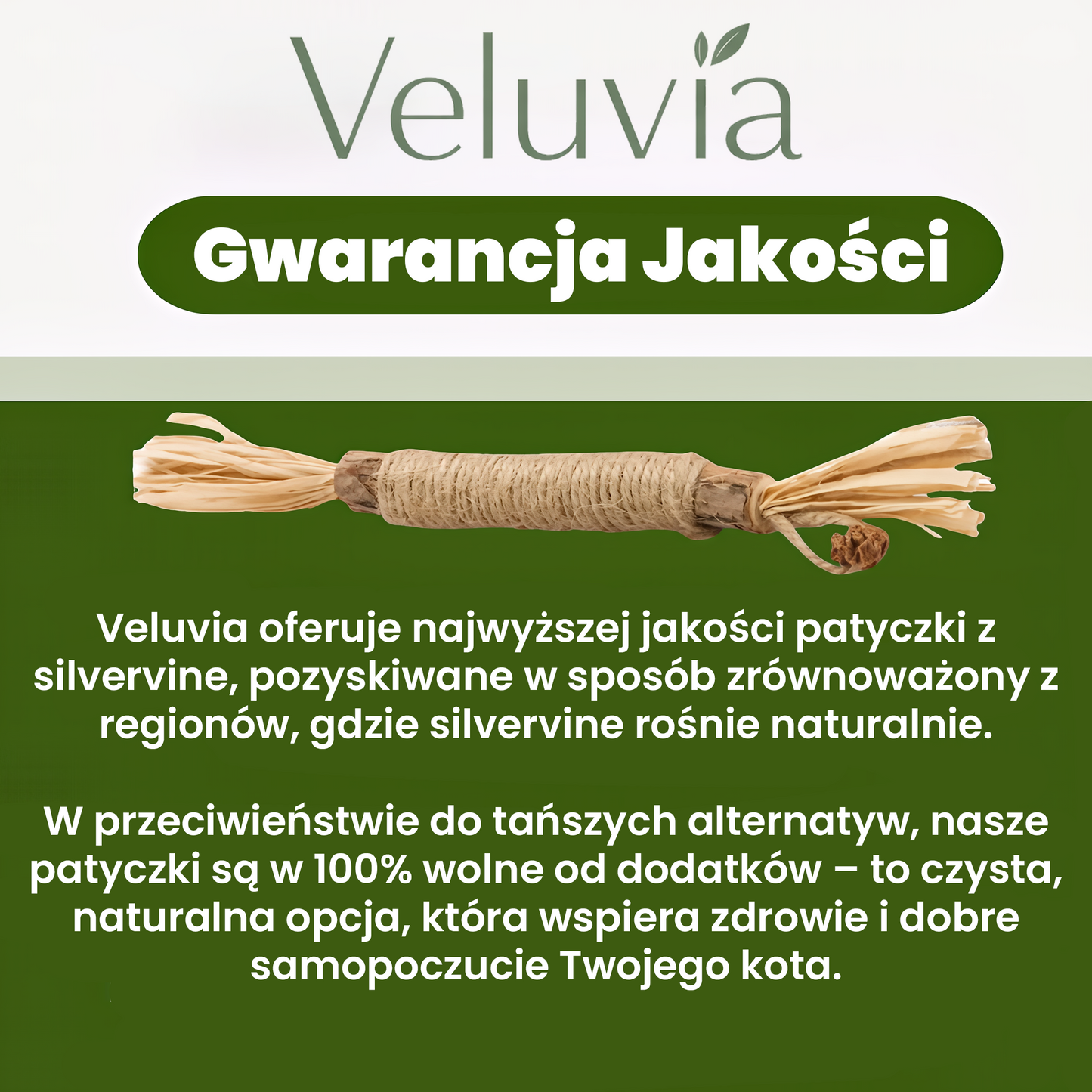 Patyczki Veluvia - Dla zdrowych zębów, świeżego oddechu i spokojnego kota