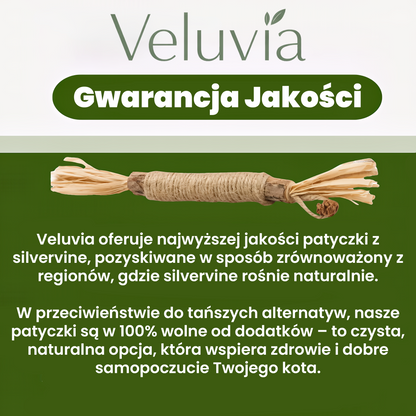 Patyczki Veluvia - Dla zdrowych zębów, świeżego oddechu i spokojnego kota