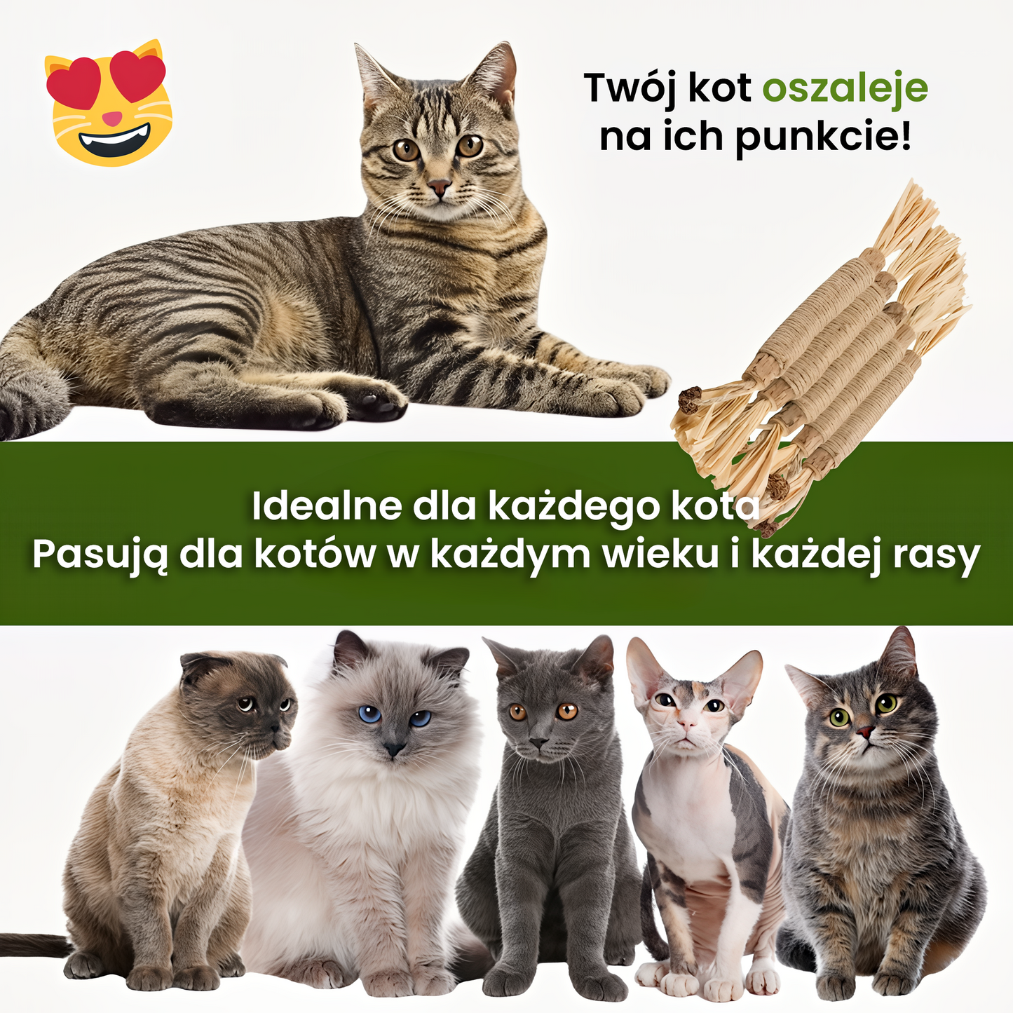 Patyczki Veluvia - Dla zdrowych zębów, świeżego oddechu i spokojnego kota